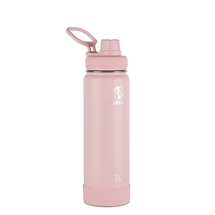 Takeya Actives Insulated Steel Bottle Blush 700ml Spout Lid