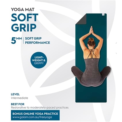 Enhance Your Yoga Practice with Gaiam 5mm Dry-Grip Mat –